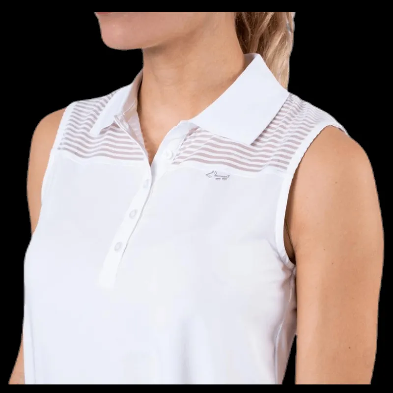 Röhnisch Miko Sleeveless Poloshirt White Vit Online