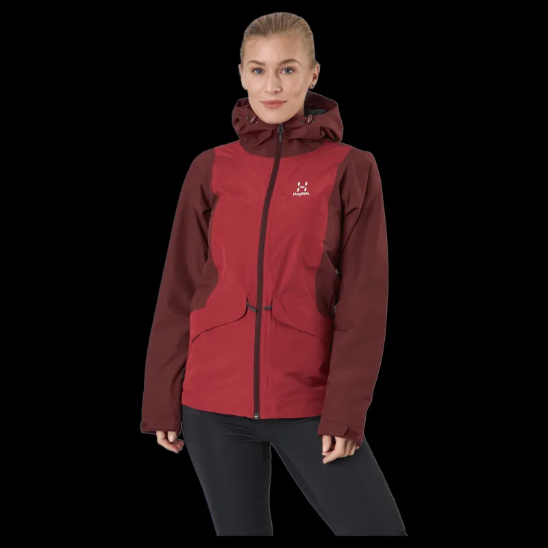 Haglöfs Mila Rain Jacket Maroon Red/brick Red Discount
