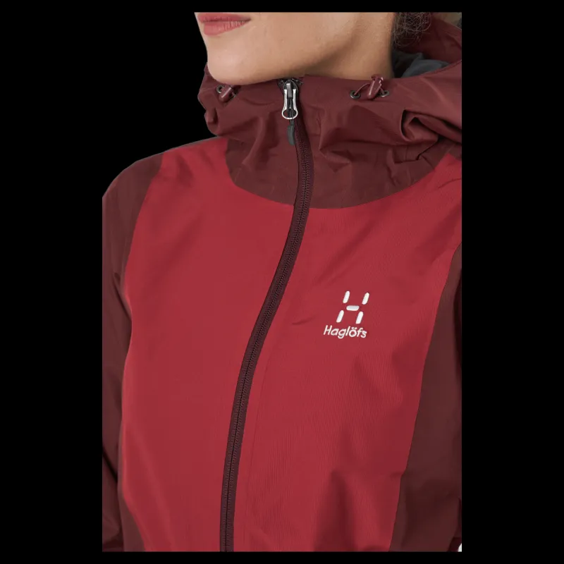 Haglöfs Mila Rain Jacket Maroon Red/brick Red Discount