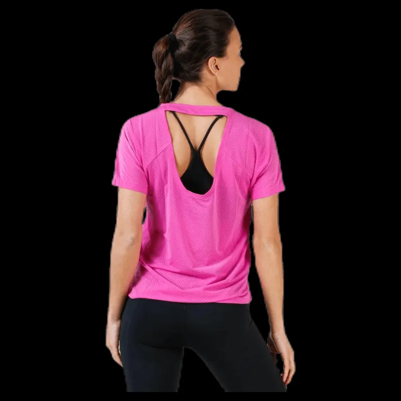 Nike Miler Top SS Breathe Purple Rosa Discount