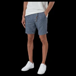 Discount Jack & Jones Milton Chino Shorts Akm Linen Blue Blå