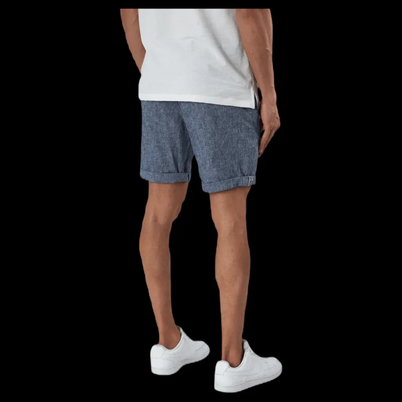 Discount Jack & Jones Milton Chino Shorts Akm Linen Blue Blå