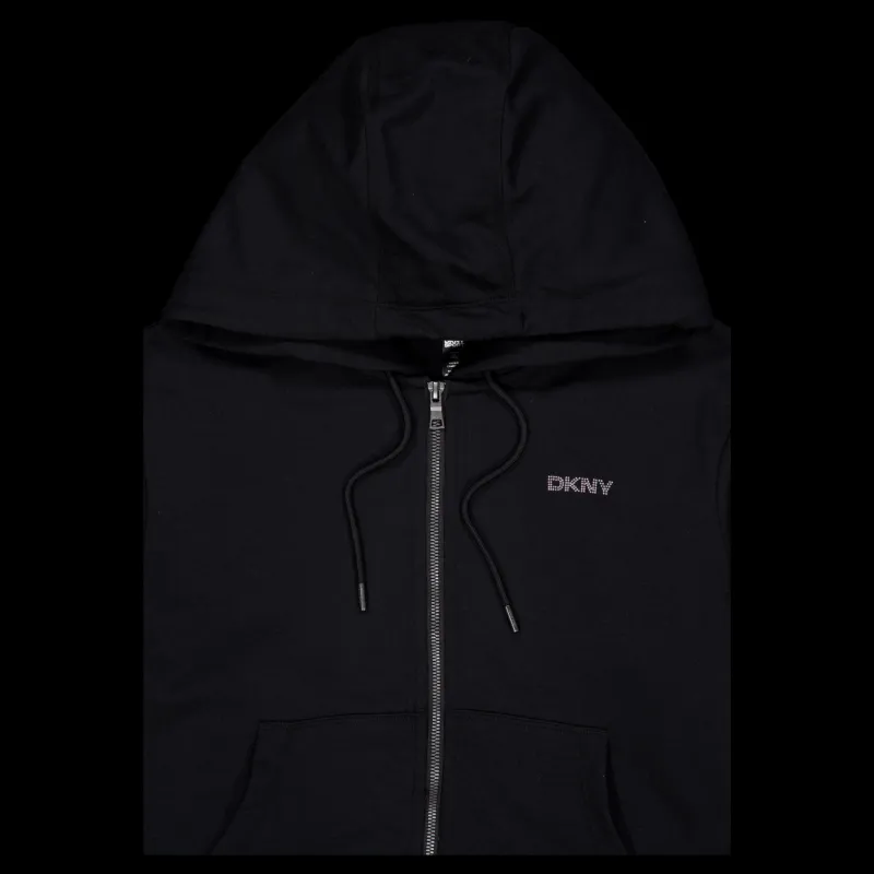 Online DKNY Sport Mini Stud Lg F/zip H Black Svart