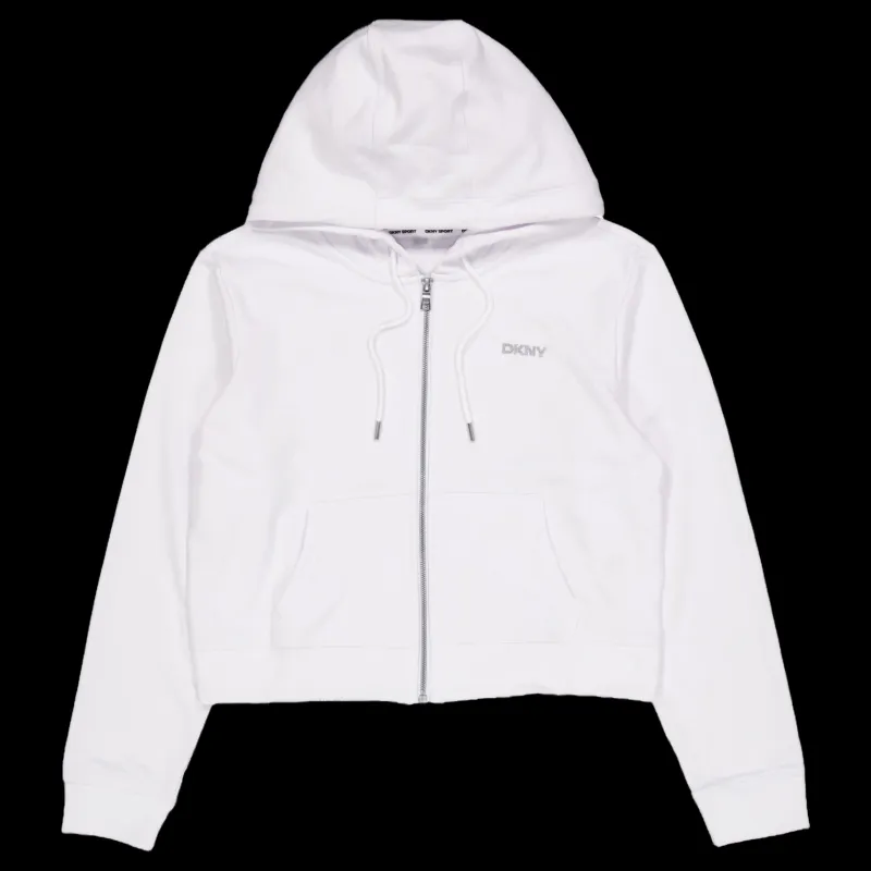 DKNY Sport Mini Stud Lg F/zip H White Vit Outlet