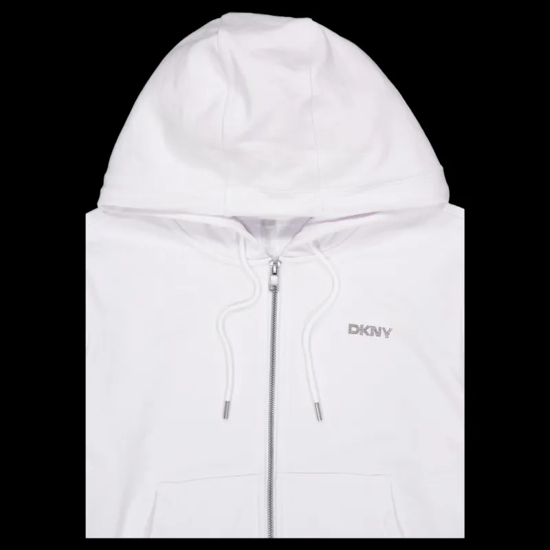 DKNY Sport Mini Stud Lg F/zip H White Vit Outlet