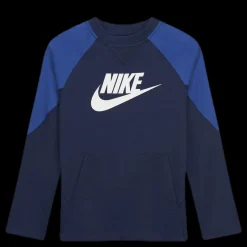 Nike Mixed Material Crew Junior Blue Blå Discount