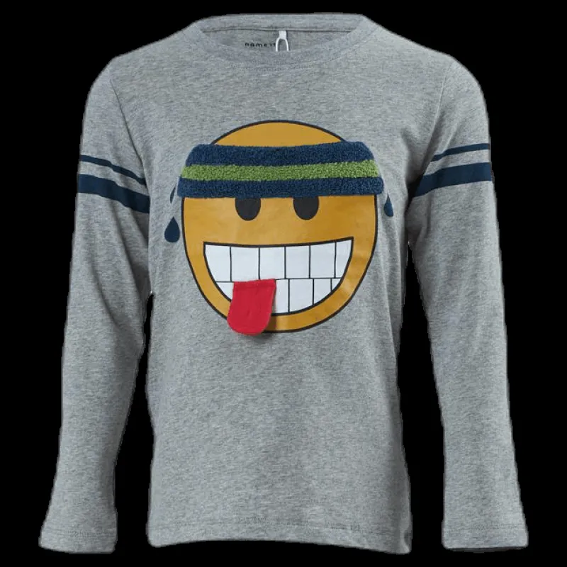 Best Name It Mob Sigve Ls Top Grey Grå