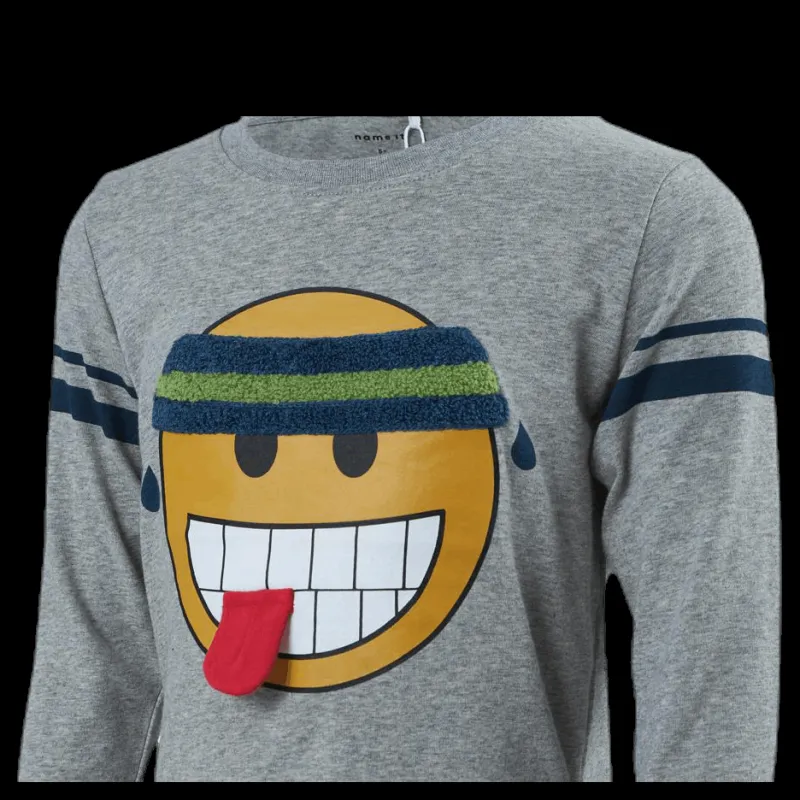 Best Name It Mob Sigve Ls Top Grey Grå