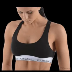 Calvin Klein Modern Cotton Bralette Black Svart Sale