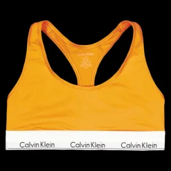 Calvin Klein Modern Cotton Unlined Bralette Orange Gul Hot