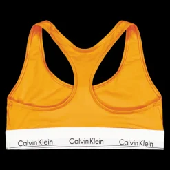 Calvin Klein Modern Cotton Unlined Bralette Orange Gul Hot