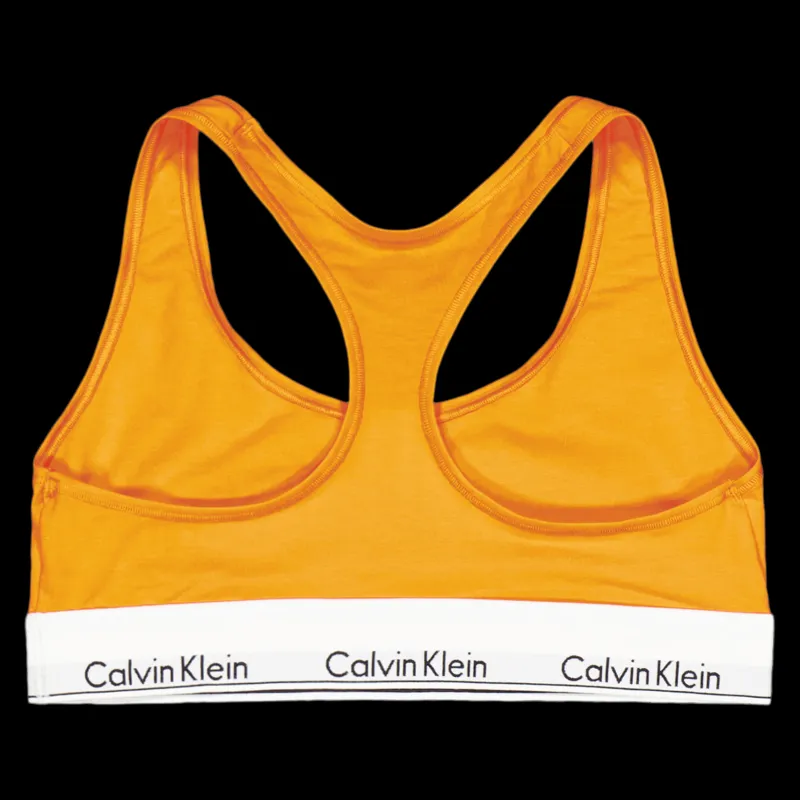 Calvin Klein Modern Cotton Unlined Bralette Orange Gul Hot