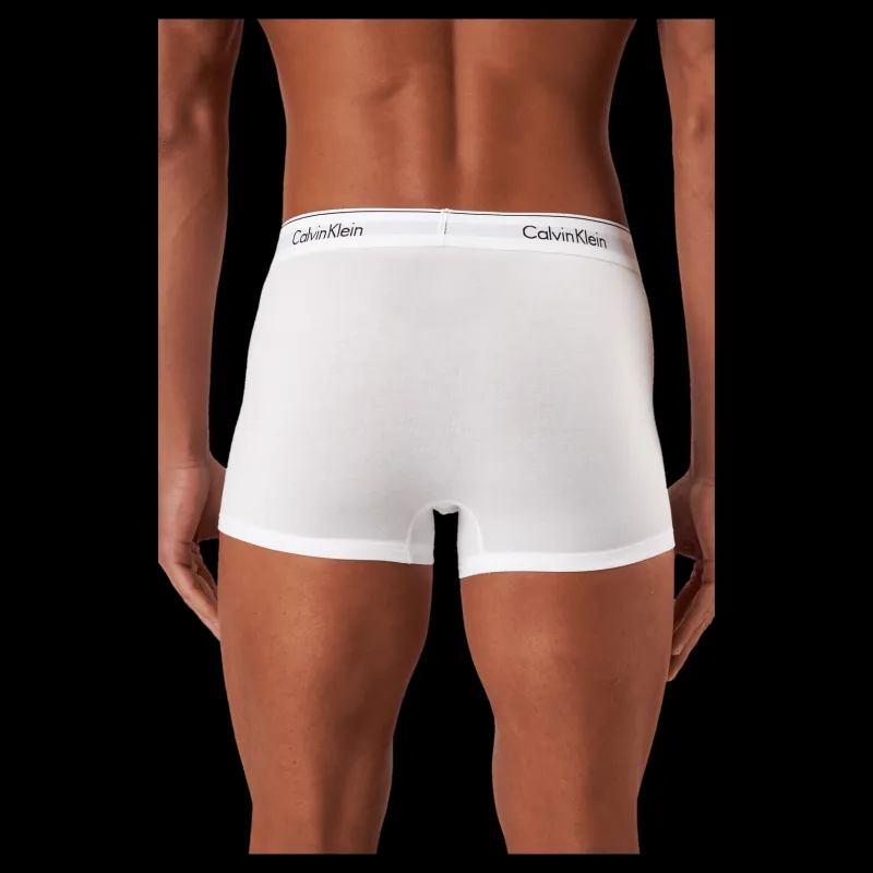 Clearance Calvin Klein Modern Ctn Stretch Trunk 3Pk White Vit