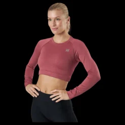 Outlet Norfolk Molly Seamless Ls Crop Top Rose Rosa