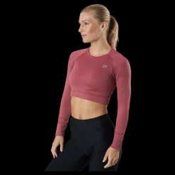 Outlet Norfolk Molly Seamless Ls Crop Top Rose Rosa