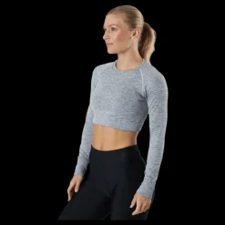 Outlet Norfolk Molly Seamless Ls Crop Top Grey Grå