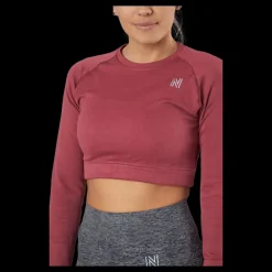 Hot Norfolk Molly Seamless LS Crop Top Pink Rosa