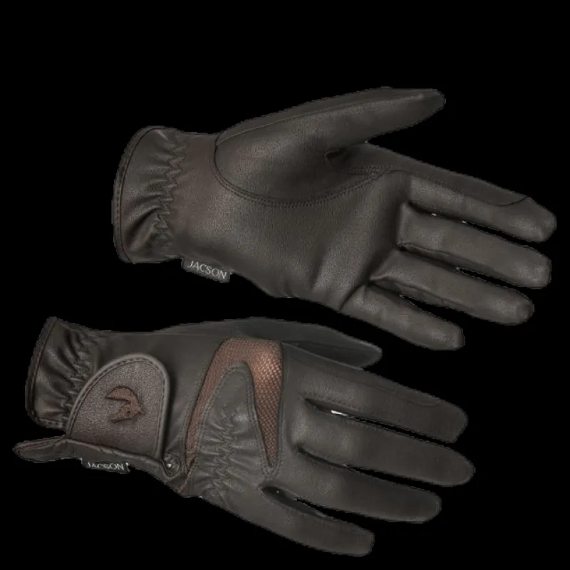 Jacson Montreal Riding Gloves Brown Brun