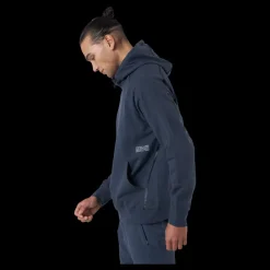 Outlet 2XU Motion Hoodie India Ink/white Blå