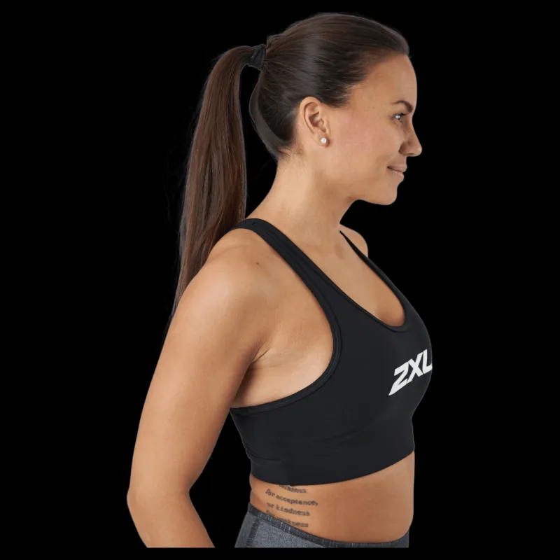 2XU Motion Racerback Crop Black/white Svart Sale