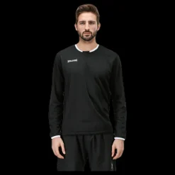Hot Spalding Move Shooting Shirt L/S White/Black Vit och Svart