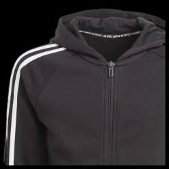 adidas Must Haves 3S Full Zip Hoodie Black / White Svart Outlet