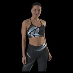 Reebok Myt Aop Tri-Back Bra Black Svart Sale