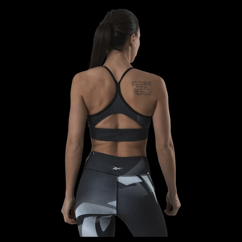Reebok Myt Aop Tri-Back Bra Black Svart Sale
