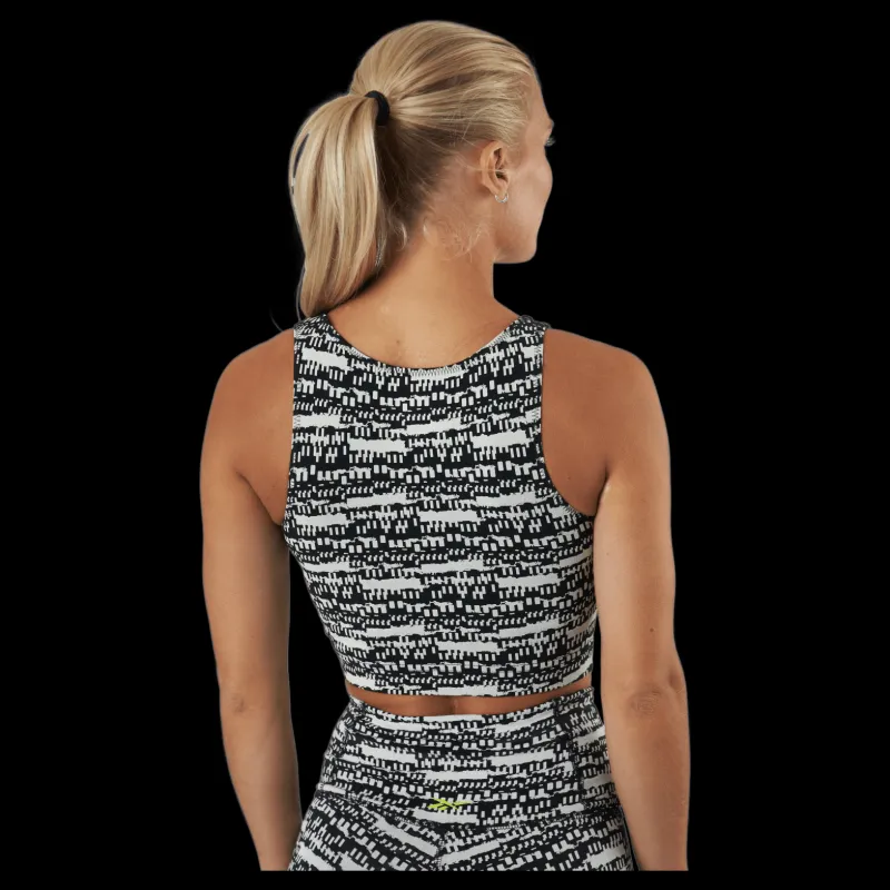 Reebok Myt Cotton Crop Tank Black Flerfärgad Sale