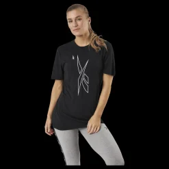 Discount Reebok Myt Ss Graphic Tee Black Svart