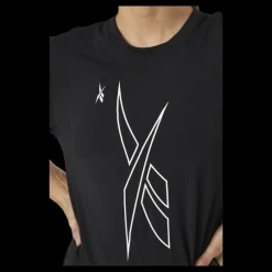Discount Reebok Myt Ss Graphic Tee Black Svart