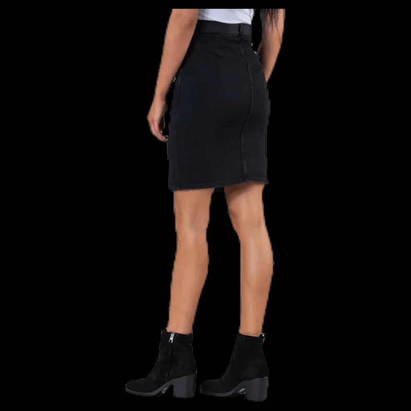 Pieces Nala Mw Pencil Buckle Skirt Black Svart Best