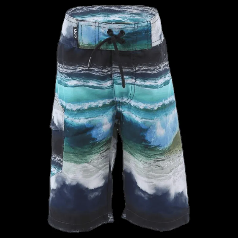Outlet Molo Nalvaro Bathing Shorts Patterned/Grey Mönstrad och Grå