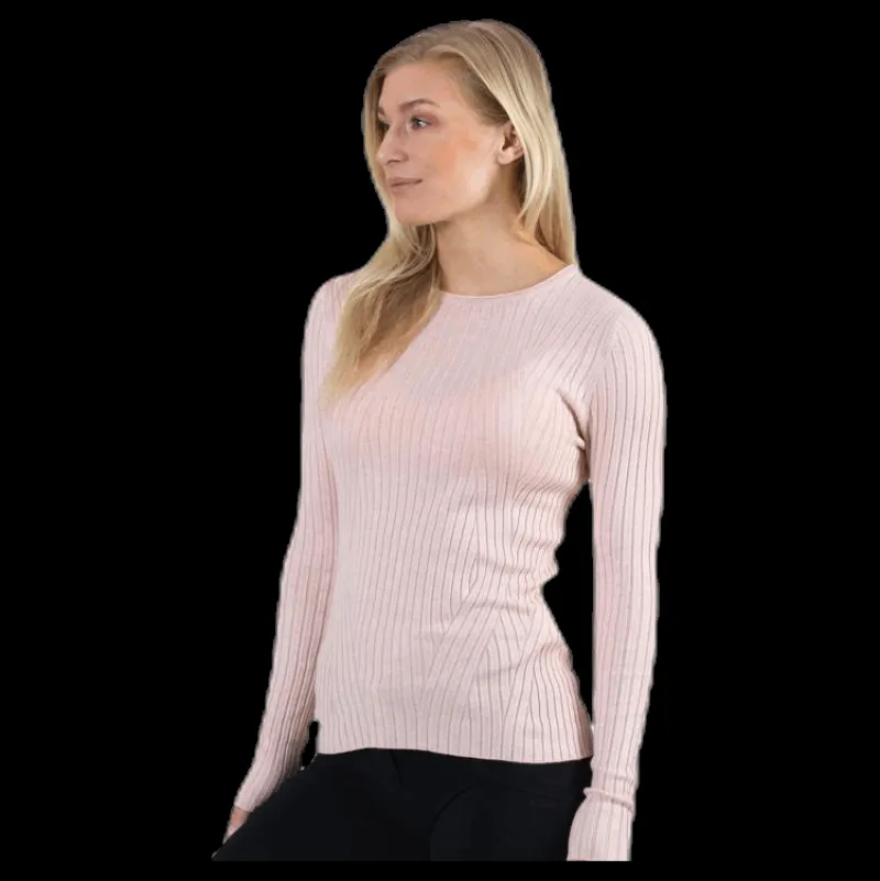 Only Natalia L/S Rib Pullover Knt Red Röd
