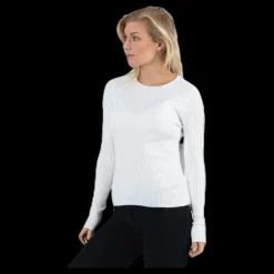 Discount Only Natalia L/S Rib Pullover Knt White Vit