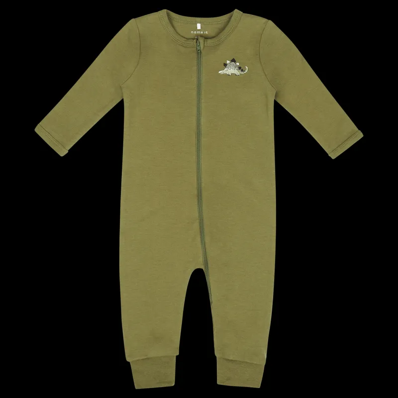 Hot Name It Nbmnightsuit 2p Zip Loden Dino Loden Green Grön