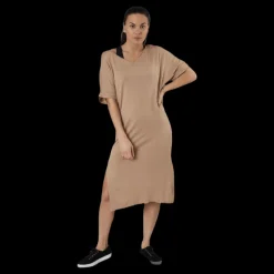 Best Pieces Neora Ss Fold Up Dress Beige