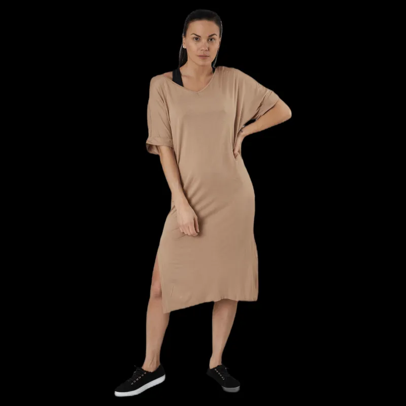 Best Pieces Neora Ss Fold Up Dress Beige