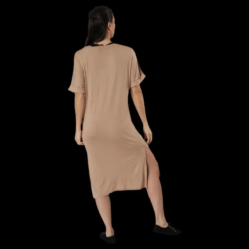 Best Pieces Neora Ss Fold Up Dress Beige