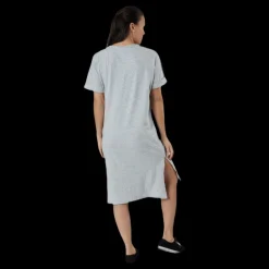 Pieces Neora Ss Fold Up Dress Grey Grå