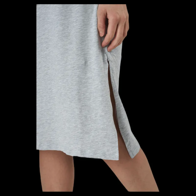 Pieces Neora Ss Fold Up Dress Grey Grå