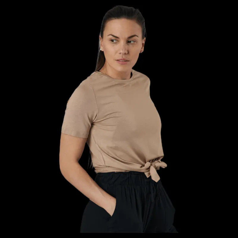 Pieces Neora Ss Tie Tee Beige Sale