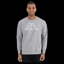 Online Kappa Nettuno Crewneck Grey Grå