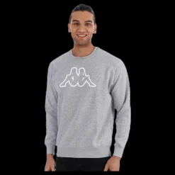 Online Kappa Nettuno Crewneck Grey Grå