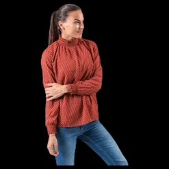 Only New Kayla L/S Top Red Röd Discount