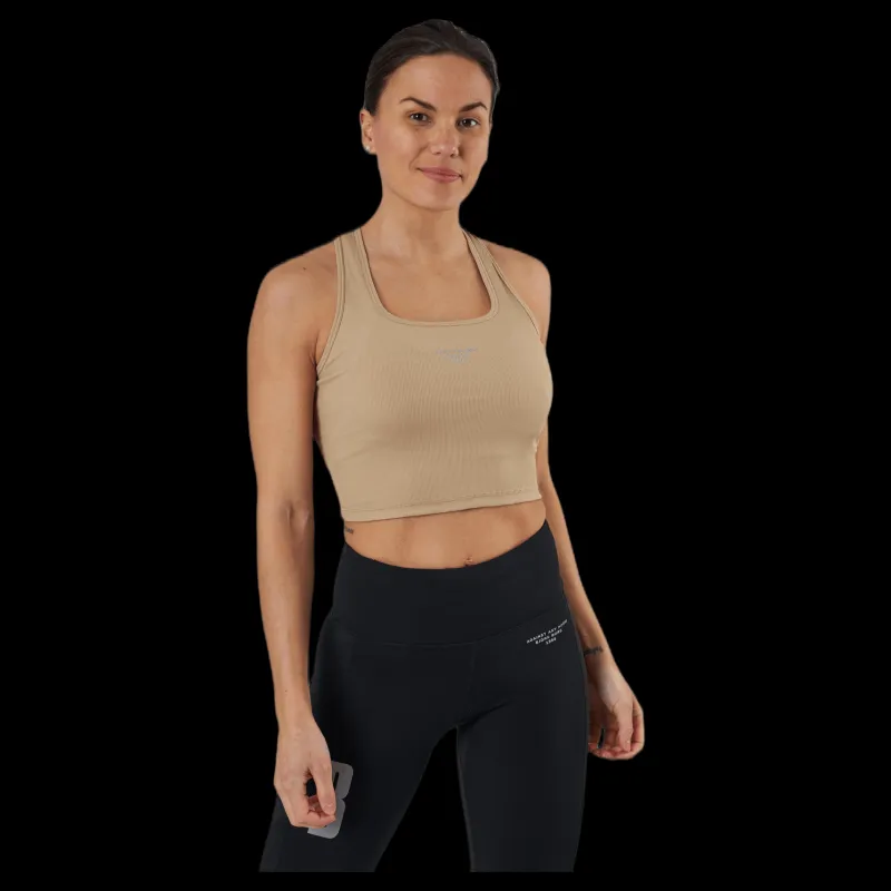 Björn Borg Night Rib Crop Tank Beige Best