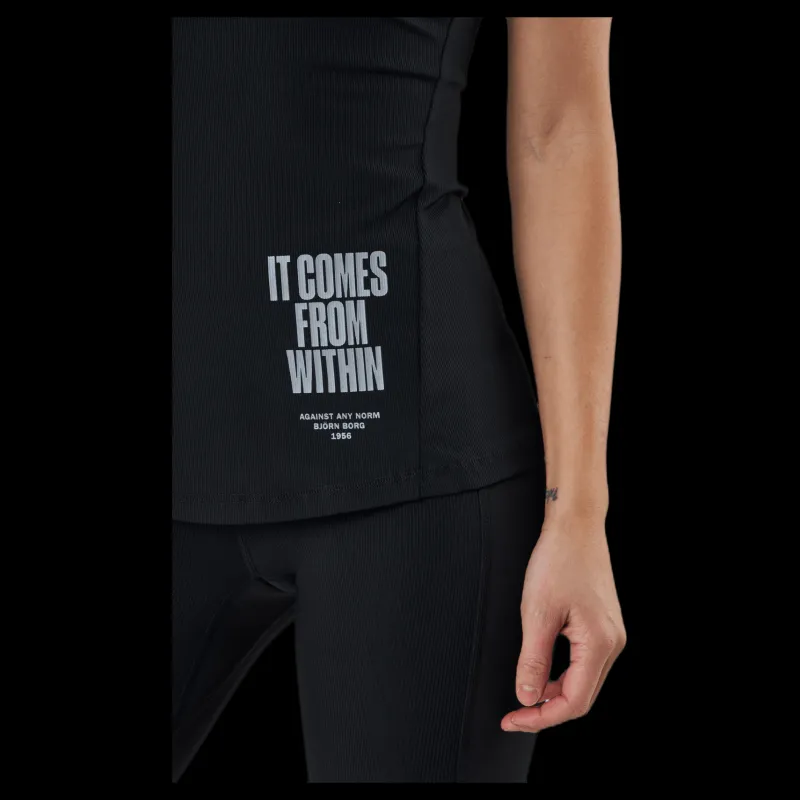 New Björn Borg Night Rib Tank Black Svart