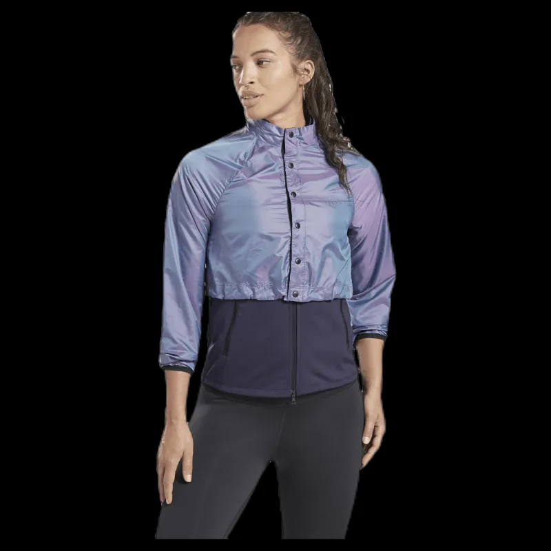 Reebok Night Runner Convert Jacket Purple Lila Clearance