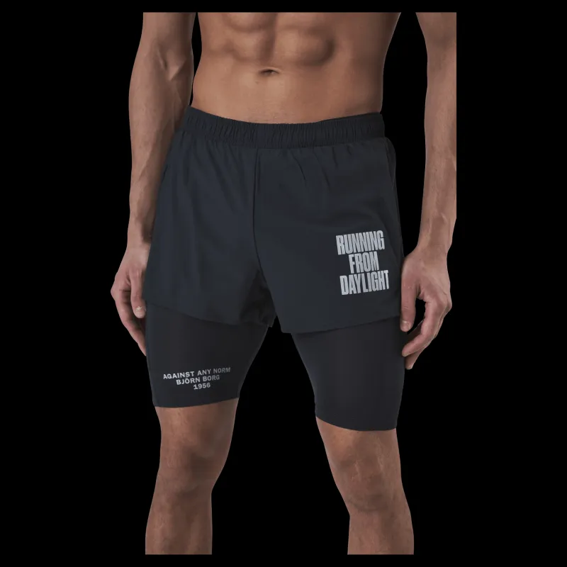 Discount Björn Borg Night Shorts 2.5" Black Svart