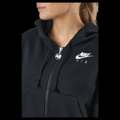 Nike Air Women's Full-zip Flee Black/black/white Svart